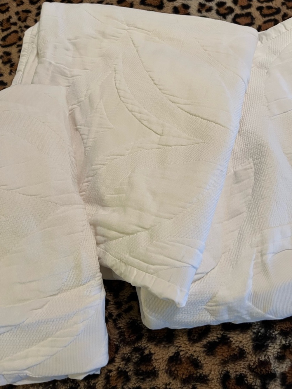 Lot of (3) West Elm Euro Shams Square Pillowcases 26X26 Inches White Textured - Picture 5 of 7